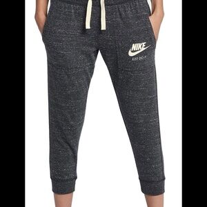 Nike Dark Gray Joggers with White Details